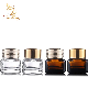  20% off 15g Small Brown Bottle Four Side Clear Square Glass Cream Bottle