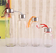 Round Shape Portable Crystal 420ml 500ml Glass Water Bottle