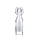 Free Sample 250ml 500ml Round Square Transparent Bulk Glass Storage Bottle with Clip Lock Cap manufacturer
