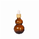  Multi-Capacity Gourd Shaped Glass Essential Oil Bottle with Dropper