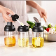  Glass Seasoning Bottle Condiment Tank, Transparent Glass Condiment Jar Moisture-Proof Pepper Sauce Bottle Esg15731