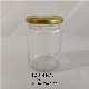  9oz Clear Glass Storage Bottle with Metal Lid