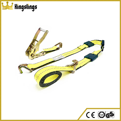 2" Auto Car Ratchet Strap with Swivel J Hooks