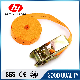  Heavy Duty Polyester Cargo Control Yellow Painted Ratchet Tie Down Ratchet Lashing Cargo Lashing Straps with Double J Hooks