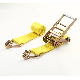 3tons Cargo Lashing Belt Ratchet Tie Down Strap with Double J Hooks manufacturer
