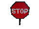  Plastic Safe-T-Paddle Traffic Safety Signs with Stop Text on Red Base