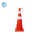 Road Safety 90cm High PVC Traffic Cone with Reflective Collar