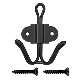 3.8mm Wire Black Hook, Wall Hook