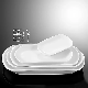  Multi-Specification Porcelain Rectangular Curved Rim Plate From Factory