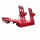 Hydraulic Heavy Equipment 3 Axles 50 Tons Low Bed Truck Trailer
