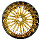  Black 16 17 18 22 Inch Chrome Machined-Faced Chrome/Gold Wire Wheels Forged Aluminum Rim, Alloy Wheels Rims