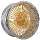  13X7 14X7 15X7 72 100 Spoke Reverse Cross Lace Gold Wire Wheels