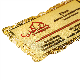  Customized Etched Golden Hollow-out Metal Cards for Store