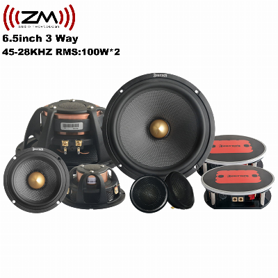 Rhombus Linear Woven Spider 6.5" Car Speaker 3 Way Component Audio