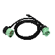  Type 2 J1939 9p Plug Right-Angled to Type 2 J1939 9p Receptacle & Molex 6p