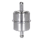  Auto Chrome Fuel Filter Fits 3/8 Inch Hose for Carbureted Applications - 40 Micron