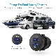  LED Digital Double Voltmeter, Round Panel Voltage Monitor Blue for Car Ang More