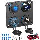  12V Charger Socket Panel 4 in 1 DC Power 12V Outlet Panel 56W Multi USB Fast Charger, 150W Cigarette Lighter Socket with LED Voltmeter Rocker Toggle Swi