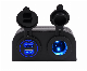  Waterproof DC 5V 3.1A Dual USB Charger and Cigarette Lighter Power Socket with The Tent and Voltmeter for Car Marine Boat Motorcycle