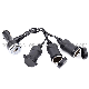  Extension Cord with Three Way Car Cigarette Lighter Plug Socket