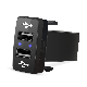  Toyota USB Adapter Cable Port 12V 4.2A Blue Dual USB Charger Interface Socket for Toyota Vigo Cigarette Lighter