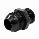  Black Anodized Billet Aluminum CNC Machined Straight Fuel Pipe Hose Fitting Adapter