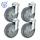  Wbd 4 Inch 5 Inch Manufacturer Shopping Cart Caster PU Castors Wheels for Shopping Trolley
