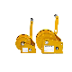  2500lbs Brake Winch Heavy Duty Manual Lifting Hand Winch 1800lbs