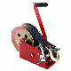  3500 Lbs Capacity Heavy Duty Hand Winch, 10m (32.8 FT) Nylon Strap 2 Gear Manual Crank Winch for ATV Boat Trailer Truck Auto, Red