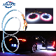 Haizg Light Strip 12V 120cm LED Running Board Light Bar White Door Light Strips Red Blink Flashing Warning Light