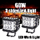  4 Inch Raych Factory Supply High Quality P60W Flash LED Work Light 3 Sides Strobe 3030 Chip Offroad Faros Barra LED 4X4 24V 12V