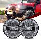  7′′ Round LED Headlight for Jeep Wrangler Jk Defender