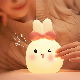  Rechargeable Child Holiday Gift Silicone Rabbit Lamp