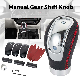  Red Thread Sewing Leather Wrapped Shift Knob for Universal Cars
