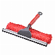  Microfibre Window Scrubberr with Dobule Side Head Microfiber Wiper and Rubber for Indoor Outdoo Windows Glass Windshield Cleaning