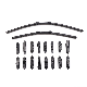 Auto Car Soft Frameless Front Wiper Blades Rubber Rubber Windshield Wiper Blades
