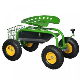  Wagon Scooter Garden Cart Rolling Work Seat with Adjustable Seat for Outdoor Lawn Yard Patio Bl21323