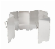  9 Plates Outdoor Camping Grill Folding Windshield Aluminum, Lightweight