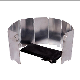  Folding Outdoor Stove Windscreen, 9 Plates Aluminum Camping Stove Windshield with Carrying Bag