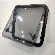  Maygood Trailer Parts Round Corner Flat Acrylic Glass RV Caravan Campervan Awning Window 600*600mm