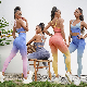  Running Beautiful Back Sports Bra Trousers Female Shockproof Vest Sports Wear Suit Fitness Clothes Three-Piece Yoga Leggings