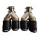  Car Dual Exhaust Tip Pipe Carbon Fiber Adjustable Angle Left/Right