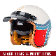  Crown Racing DOT Recognized Retro Motorcycle Helmet 3/4 Open Helmet for Men and Women Motorcycle Cruiser Motorcycle Helmet.