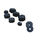  Custom Black Round Rubber Shock Absorber Strut Pad Anti Vibration Rubber Buffer Cylindrical Rubber Damping Block with Hole