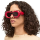  2023 New Arrival Trendy One-Piece Thick Frame Sunglasses Candy Color Party Women Eyewear Sun Shade
