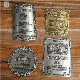 Manufacturer Custom Metal Aluminum Embossing Wine Bottle Sticker Label Wine Label