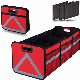  Large Collapsible Trunk Organizer with Multi Pockets, 3 Compartments Storage Organizer for Car, SUV, Minivan