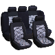  9PCS/Set Grid Velvet and Single Mesh Luxury Well-Fit Car Seat Cover