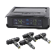  Universal TPMS Wireless Tire Pressure Monitoring System Solar Power Clock LCD Display Sensor with 4 Internal Tire Pressure Sensors
