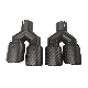  Carbon Fiber Exhaust Pipe Tail Throat Tip Tail Pipe Dual Exhaust Muffler